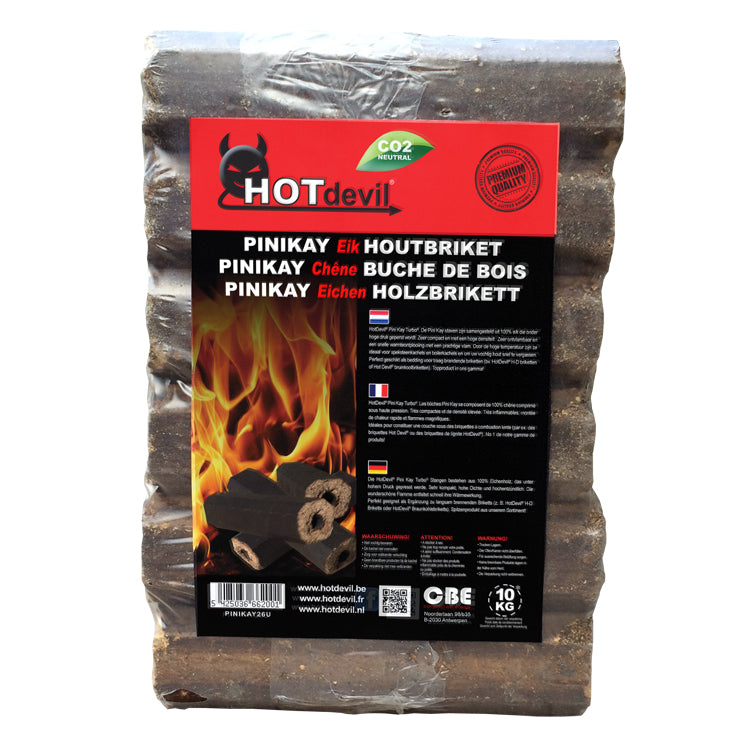 Bricchetti di legno di quercia Pini Kay 100% – Mezzo pallet (480 kg)